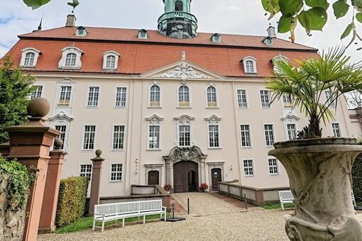 Lichtenwalde: Streit um Neubau im Schlossensemble geht weiter - Den Blick auf das Barockschloss Lichtenwalde mit seinem berühmten Park stören die Dachaufbauten nicht. Trotzdem gibt es im Ort Protest dagegen.