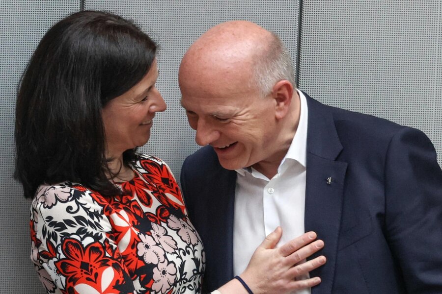 Liebeskonflikt im Berliner Senat:  Reichen Wegners neue Regeln? - Sind ein Paar: Katharina Günther-Wünsch, Bildungssenatorin, und Kai Wegner, Regierender Bürgermeister in Berlin.