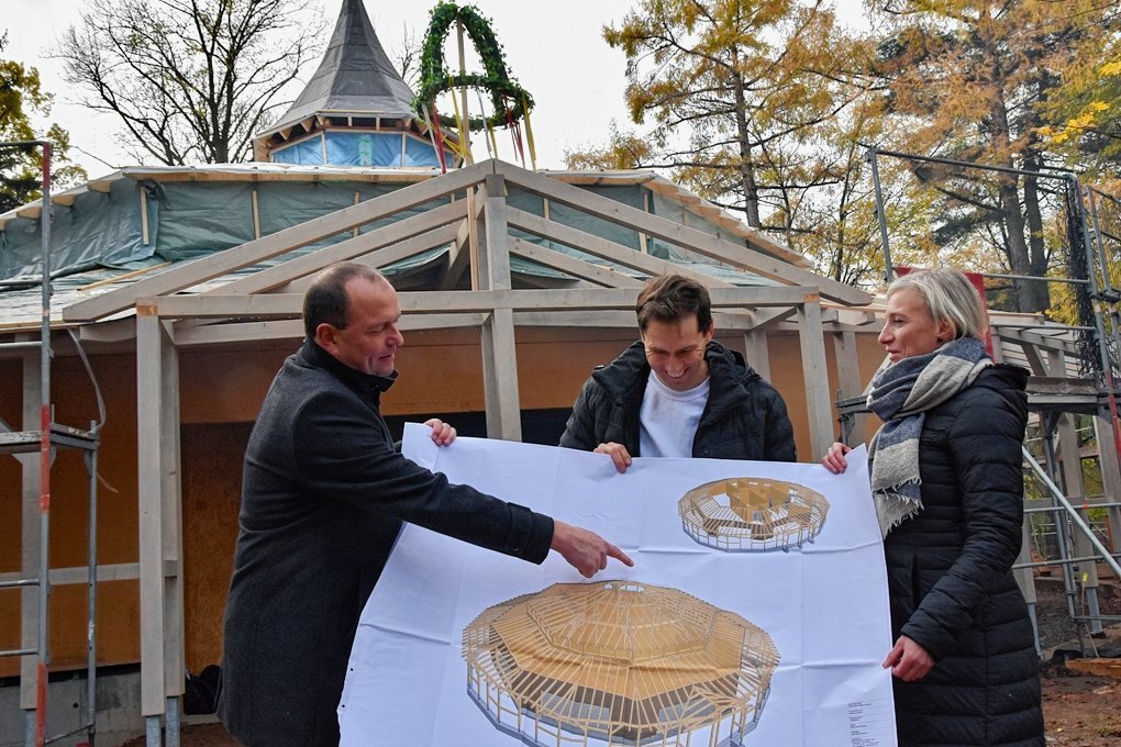 LimbachOberfrohna Richtfest am Hippodrom im Stadtpark