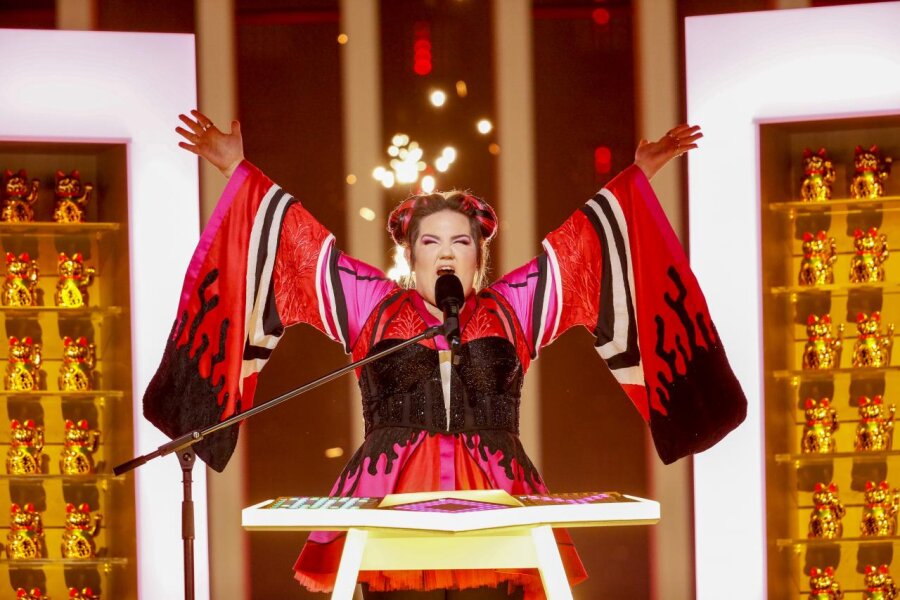 Netta aus Israel gewinnt den 63. Eurovision Song Contest in Lissabon.