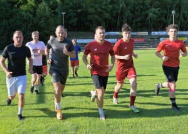 Lößnitz wieder am Ball - Die Landesliga-Fußballer des FC Lößnitz sind wieder ins Training gestartet. Dazu gehören auch Laufeinheiten. 