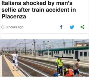 Mann macht in Italien Selfie mit Unfallopfer - 