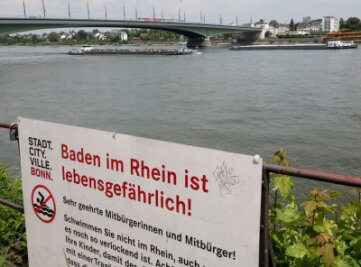 Mann wird nach Rettungsversuch im Rhein vermisst - Die Stadt Bonn warnt die Menschen vor den Gefahren beim Schwimmen im Rhein.
