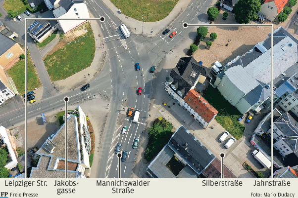 Mannichswalder Platz: Stadt favorisiert einen Kreisverkehr - 