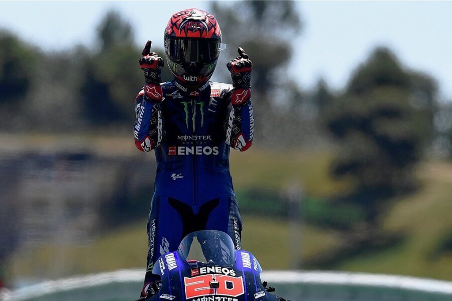 Der Franzose Fabio Quartararo landete in der MotoGP-Klasse seinen zweiten Sieg in Folge. 