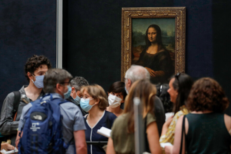 Medien: Umweltaktivistinnen besprühen "Mona Lisa" im Louvre - Die "Mona Lisa" von Leonardo da Vinci hängt seit 2005 hinter Schutzglas. 