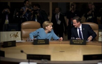Merkel und Cameron gucken WM-Spiel gemeinsam bei G-20-Gipfel - Bundeskanzlerin Angela Merkel (CDU) und der britische Regierungschef David Cameron wollen das Spiel Deutschland gegen England zumindest teilweise zusammen schauen.