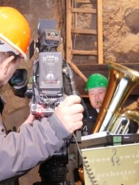 Mettenschicht aus Schönborn wird im Fernsehen gezeigt - Der MDR hat im Bergwerk in Schönborn gefilmt. 