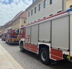 Mikrowelle löst Fehlalarm aus - Ein Großaufgebot an Feuerwehren ist am Montagmittag zur Freiberger Burgstraße gerückt. Allerdings handelte es sich um einen Fehlalarm.