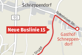 Mit der neuen Buslinie 15 nach Schneppendorf - 