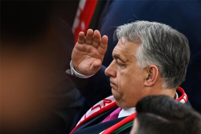 Mit geschwächtem Orbán - Viktor Orbán, Ministerpräsident Ungarns, beim Spiel  gegen Deutschland im Stadion von Stuttgart.