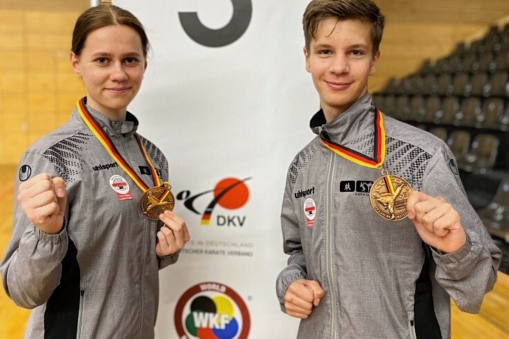 Mit viel Kalkül zu zwei Medaillen - Selina Fabian und Dustin Striesche (r.) gewannen je eine Bronzemedaille bei der DM im bayrischen Elsenfeld. 