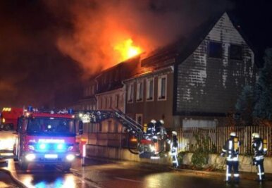 Mittweida: Feuer an der Hainichener Straße - 