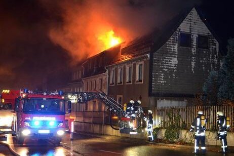 Mittweida: Feuer an der Hainichener Straße - 