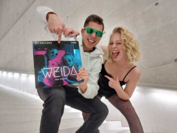 Eric Teifke und Annika Junghänel haben zusammen mit einem Team der Hochschule Mittweida den Song "Weida" geschrieben und produziert.