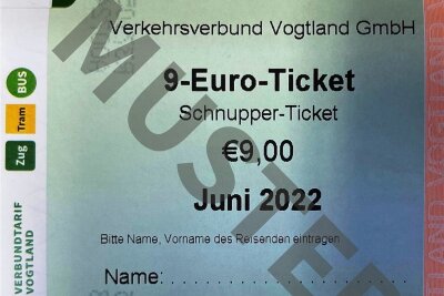 Montag soll im Vogtland Verkauf des 9-Euro-Tickets starten - 9-Euro-Ticket Verkehrsverbund Vogtland
