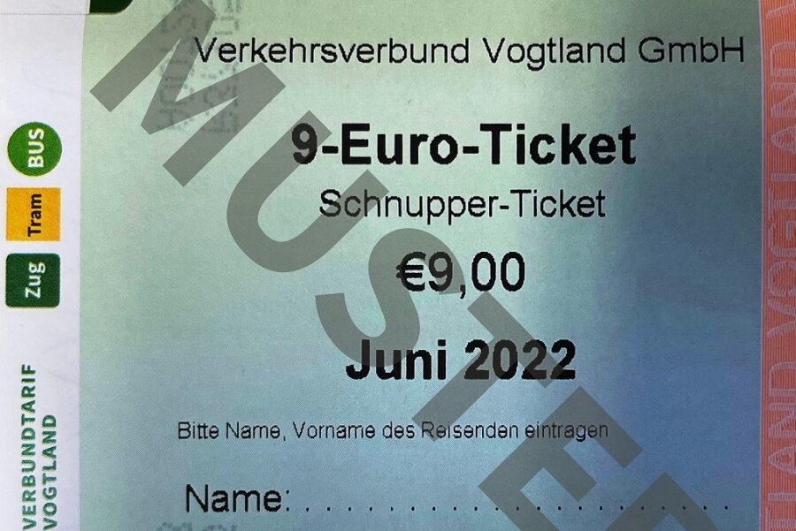 9-Euro-Ticket Verkehrsverbund Vogtland