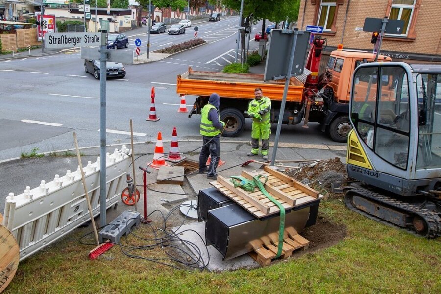 Der in Plauen vorerst letzte neue Rotlichtblitzer wird in Kürze an der Kreuzung Straßberger Straße/Trockentalstraße in Betrieb gehen. 
