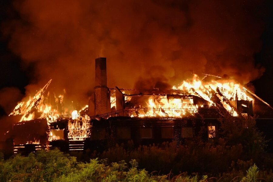 Das einstige Ferienheim in Olbernhau ist im August vergangenen Jahres komplett abgebrannt.