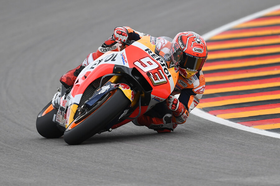 MotoGP: Marquez siegt, Folger beim Heim-Grand-Prix Zweiter - Marquez siegt auf dem Sachsenring.