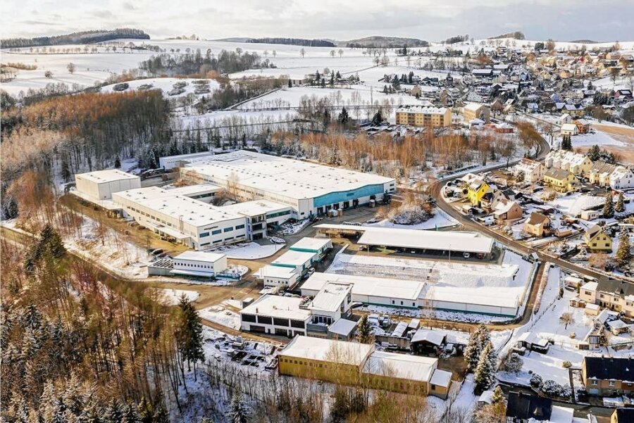 Motorsägen-Weltmarktführer Stihl will Mogatec im Erzgebirge übernehmen - Der Mogatec-Produktionskomplex zwischen den Drebacher Ortsteilen Venusberg und Grießbach (oben).