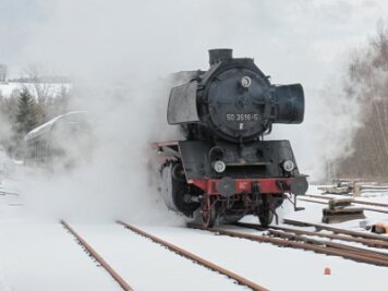 Museumszug wohl bald wieder mit eigener Lok - Die Dampflok 50 3616 des Vereins Sächsischer Eisenbahnfreunde soll nach langer Zeit nun bald wieder in Schwarzenberg auftauchen. 