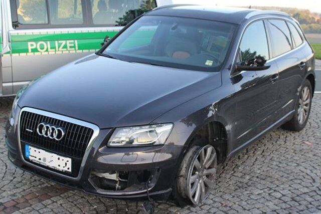 Mutmaßlicher Autodieb nach Verfolgungsjagd bei Stollberg gefasst - Mit diesem Audi leistete sich der Tatverdächtige eine Verfolgungsjagd mit der Polizei.