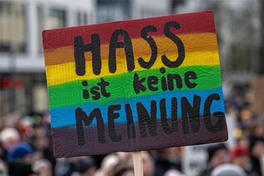 Nach Ärger um Kundgebung gegen Rechts in Plauen: Gemischte Signale aus der CDU - Plakat auf einer Anti-AfD-Demonstration am vergangenen Wochenende (in Neubrandenburg): An der am Samstag geplanten Kundgebung in Plauen wollen auch hochrangige CDU-Funktionäre teilnehmen.