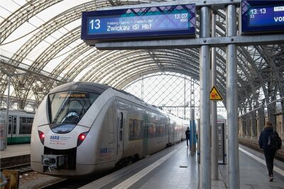 Nach Baumsturz auf Bahnstecke: Sachsen-Franken-Magistrale wieder frei - Die Züge der Mitteldeutschen Regiobahn (MRB) der Linien RE 3 und RB 30 sind von der Sperrung betroffen. 