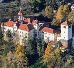 Nach Kritik am Adventszauber: Austausch von Ideen beginnt - Das Schloss in Waldenburg aus der Vogelperspektive. 