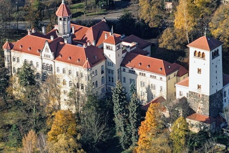Nach Kritik am Adventszauber: Austausch von Ideen beginnt - Das Schloss in Waldenburg aus der Vogelperspektive. 