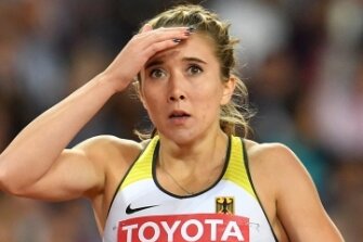 Nach Rio zurück auf Los -  Da war mehr drin: Sprinterin Rebekka Haase kurz nach dem Zieleinlauf im 200-Meter-Halbfinale. 