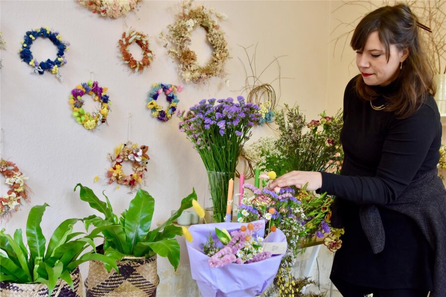 Nach Schließungswelle: Berliner Floristin eröffnet Geschäft auf dem Kaßberg - Stefanie Bachmann in ihrem neuen Laden auf dem Kaßberg.
