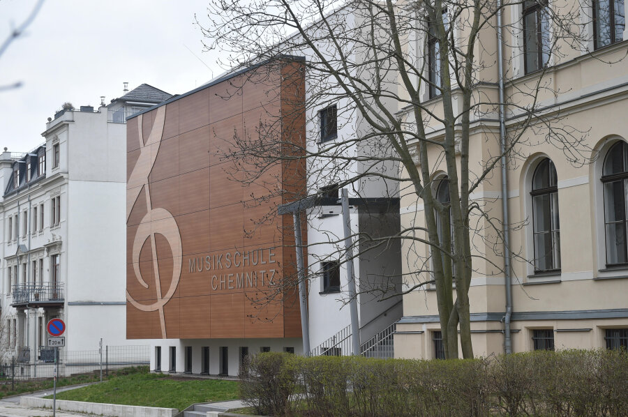 Blick auf die Städtische Musikschule Chemnitz.