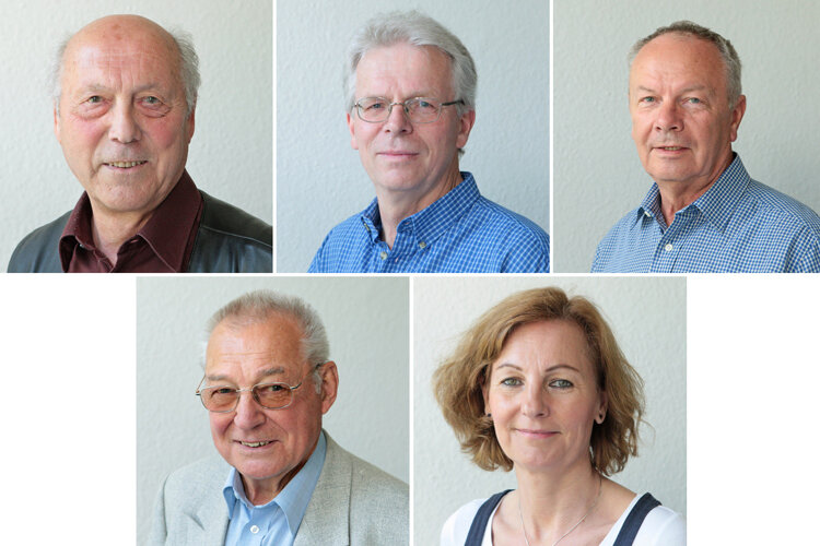 Die Experten: oben: Bernd Lanius, Ulrich Siemer und Hans-Joachim Wierick; unten: Claus Bischoff und Ulrike Hoffmann.