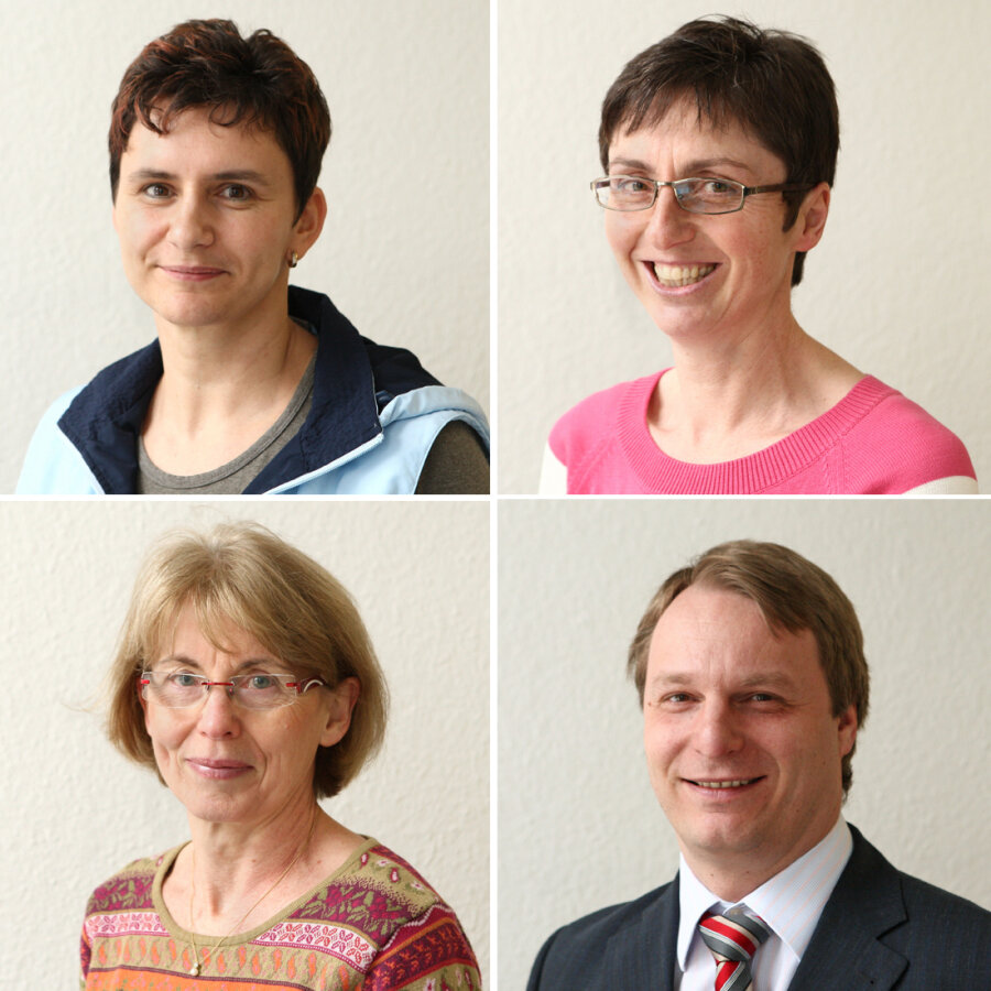 Nachtcreme fettet Haut am Tag - Die Experten: oben: Dr. Diana Demmler und Hautärztin Annett Hirsch; unten: Dr. Annelies Becker und Dr. Thomas Christoph