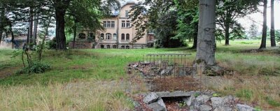 Neben alter Villa entstehen vier Mehrfamilienhäuser - Die historische Parkanlage bleibt erhalten und wird künftig auch gepflegt. Die Villa wird zu einem späteren Zeitpunkt saniert. 