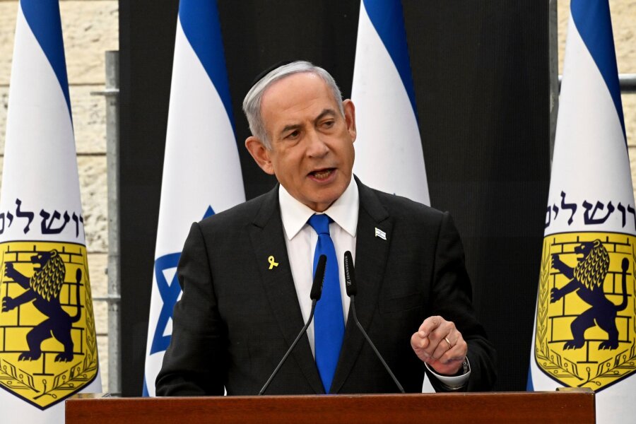 Netanjahu: Existenzkampf gegen "Hamas-Monster" - Israels Premierminister Benjamin Netanjahu zeigt sicht entschlossen im Gaza-Krieg.