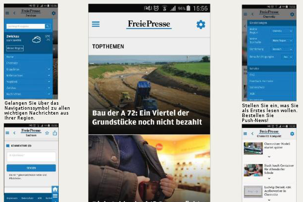 Neue App: Die "Freie Presse" fürs Smartphone - 