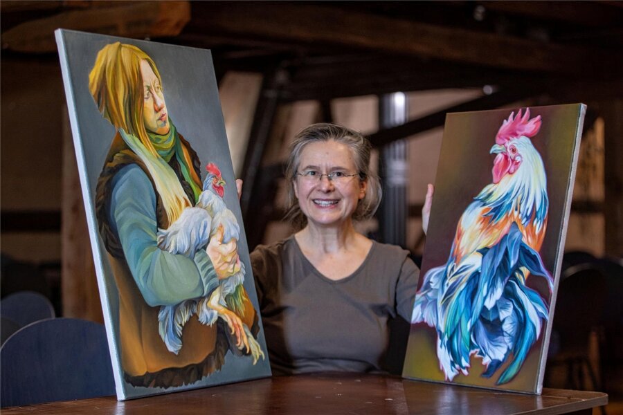 Neue Ausstellung im Plauener Malzuhaus: Malerin Katharina Probst zeigt „Lebens-Spuren“ - Eine Ausstellung mit der Künstlerin Katharina Probst wurde am Samstag im Plauener Malzhaus eröffnet.