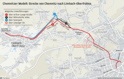 Neue Bahn soll an Röhrsdorf vorbeifahren - 