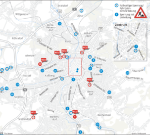 Neue Baustellen in Chemnitz: Wo es in dieser Woche eng werden kann - 