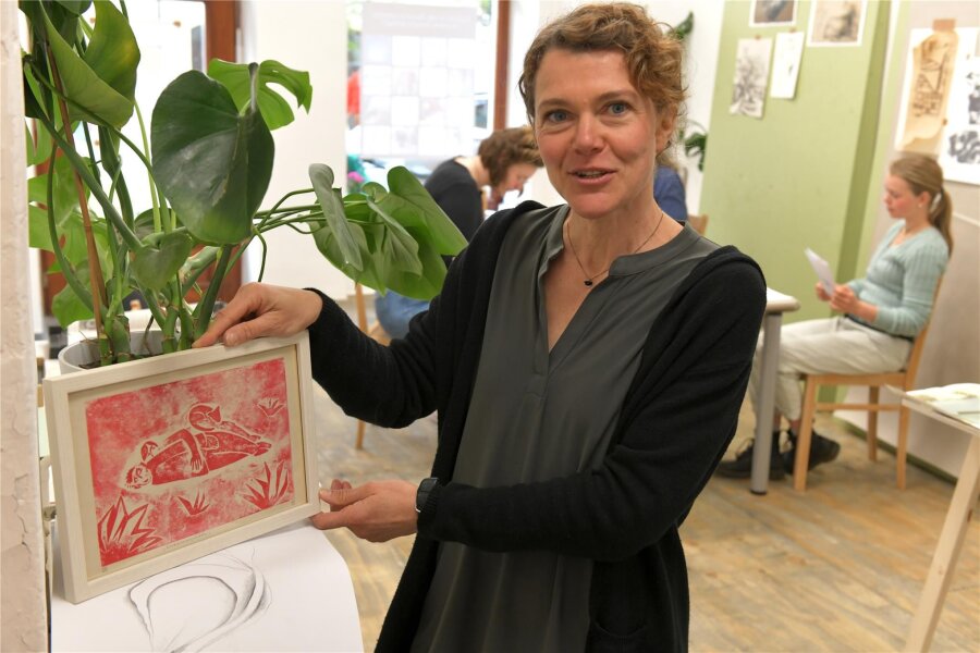 Neue Kunstschule in Freiberg: Plan B wird Wirklichkeit - Lydia Fenzel hat in der Burgstraße 17 in Freiberg ihren „Rückzugsort Kunst“ für jung und alt eröffnet.