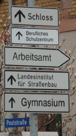 Neue Schilder sollen in Rochlitz bald den richtigen Weg weisen - 
              <p class="artikelinhalt">Schilder wie diese sollen vereinheitlicht werden.</p>
            