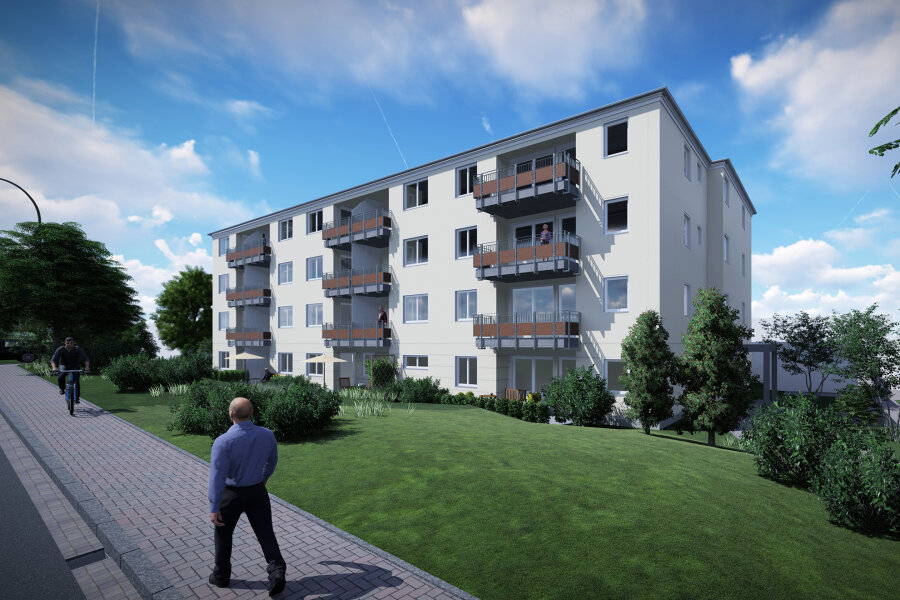 Neue Senioren-Apartments werden in Plauen gebaut - So soll das neue Apartmenthaus nach Fertigstellung auf dem Areal der K&S Seniorenresidenz Plauen an der Dr.-Friedrich-Wolf-Straße aussehen. 