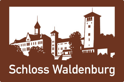 Neue touristische Hinweistafel an der Autobahn für Waldenburg - 