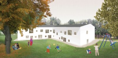 Neuer Grundschule und Kita folgt nun in Niclas ein neuer Hort - So wird er einmal aussehen, der Hortneubau, der auf dem Gelände der Kita "Regenbogenland" in Mülsen St. Niclas, die abgerissen wird, entstehen soll. 