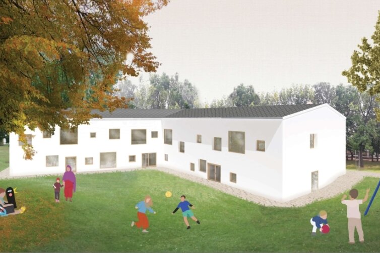 Neuer Grundschule und Kita folgt nun in Niclas ein neuer Hort - So wird er einmal aussehen, der Hortneubau, der auf dem Gelände der Kita "Regenbogenland" in Mülsen St. Niclas, die abgerissen wird, entstehen soll. 