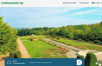 Neuer Netz-Auftritt für Lichtenstein - Die neue Homepage der Stadtverwaltung Lichtenstein auf dem Bildschirm.