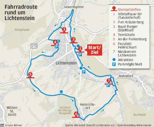 Neuer Verein organisiert Radtour mit Action entlang der Strecke um Lichtenstein - 